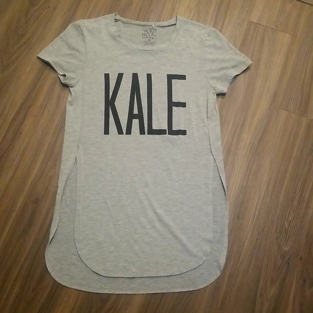 Word of Mouth. Size S. Gray with black letters